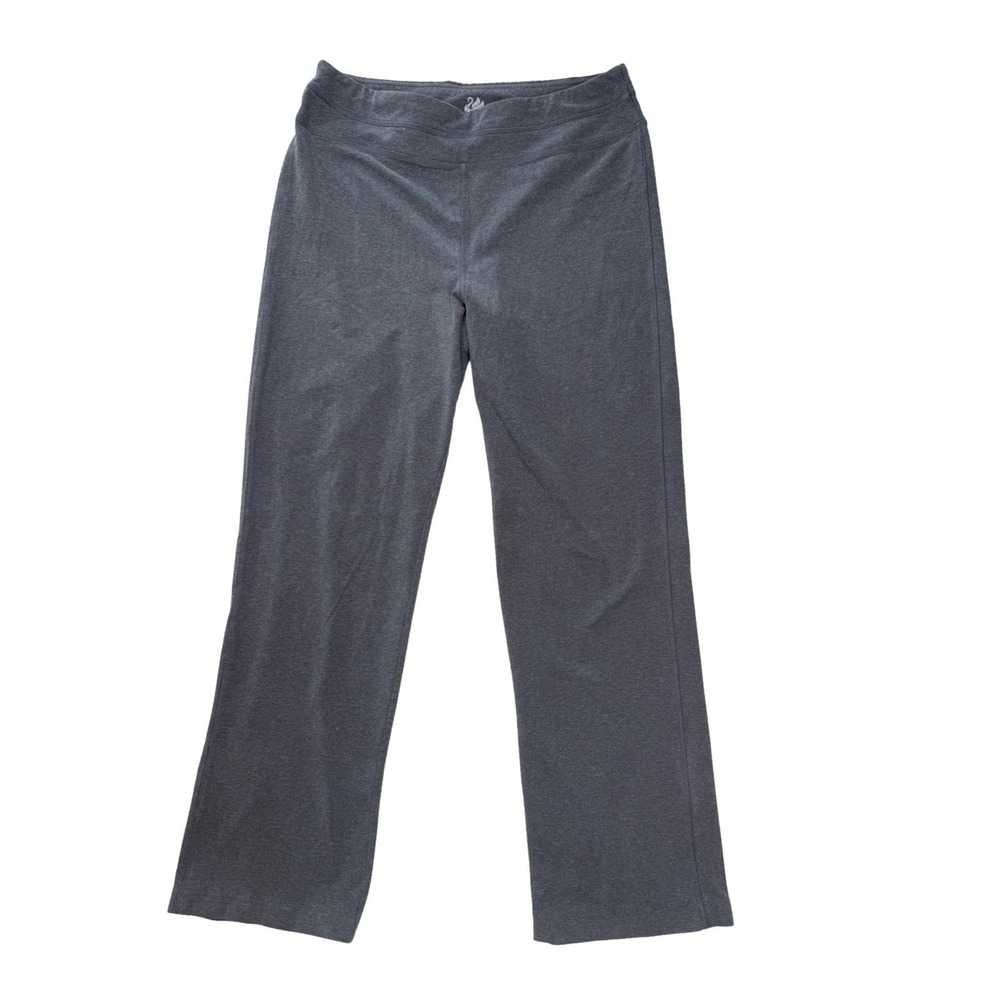 GVG Womens Large Charcoal Gray Straight‎ Leg Yoga Activewear Pants Heathered